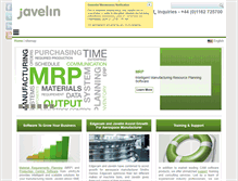Tablet Screenshot of javelin-mrp.com